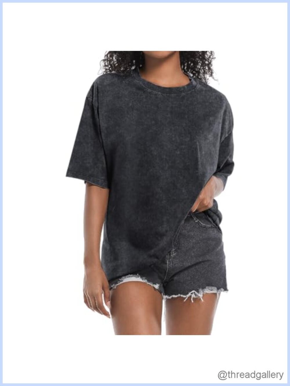 Oversized Vintage Acid Wash T-Shirt Distressed Grunge Tee